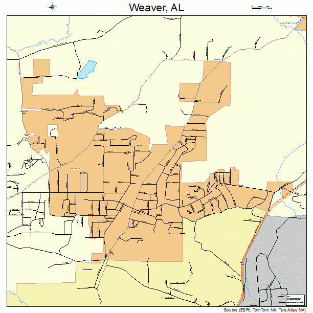 Weaver, AL street map