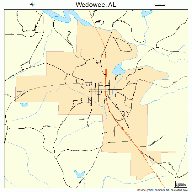 Wedowee, AL street map
