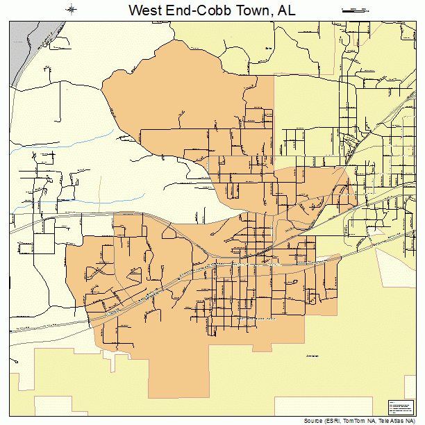 West End-Cobb Town, AL street map