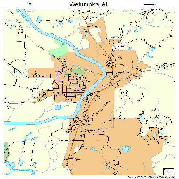 Wetumpka, AL street map