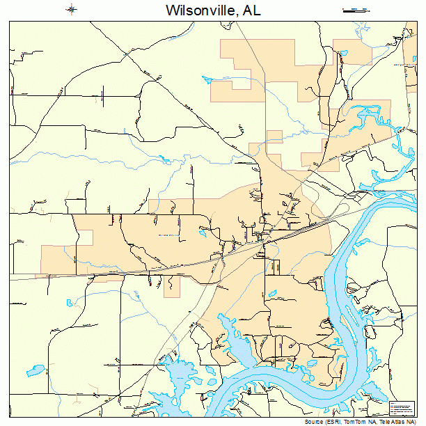 Wilsonville, AL street map