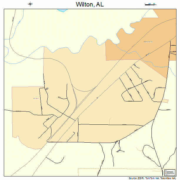 Wilton, AL street map
