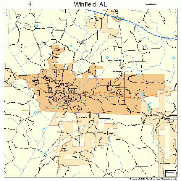 Winfield, AL street map