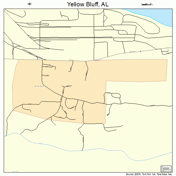 Yellow Bluff, AL street map