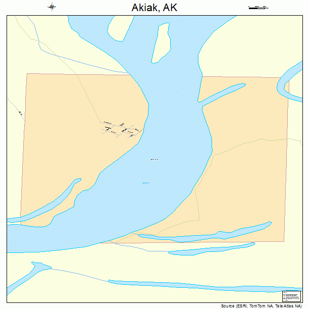 Akiak, AK street map
