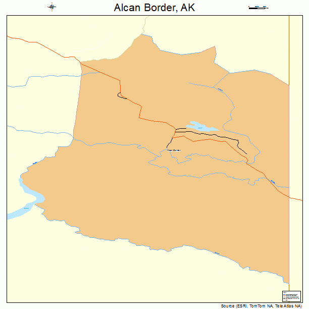 Alcan Border, AK street map
