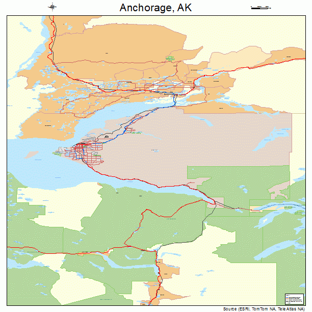 Anchorage, AK street map