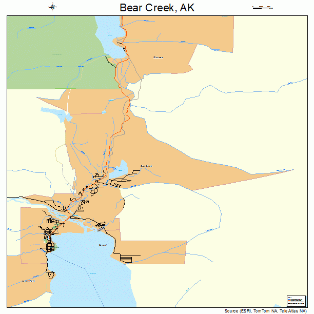 Bear Creek, AK street map