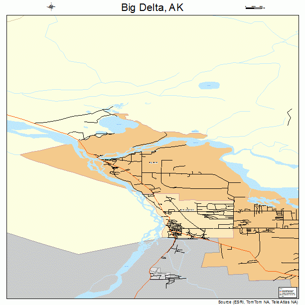 Big Delta, AK street map