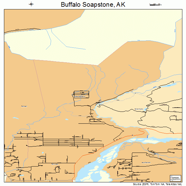 Buffalo Soapstone, AK street map
