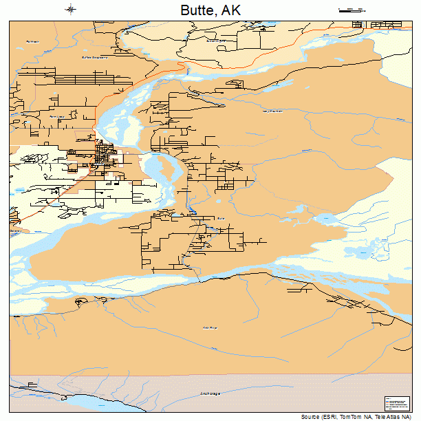 Butte, AK street map
