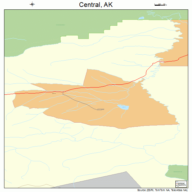 Central, AK street map