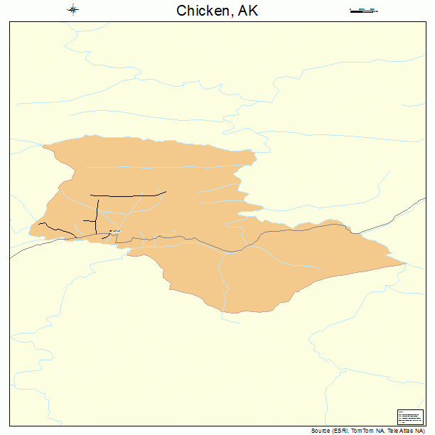 Chicken, AK street map