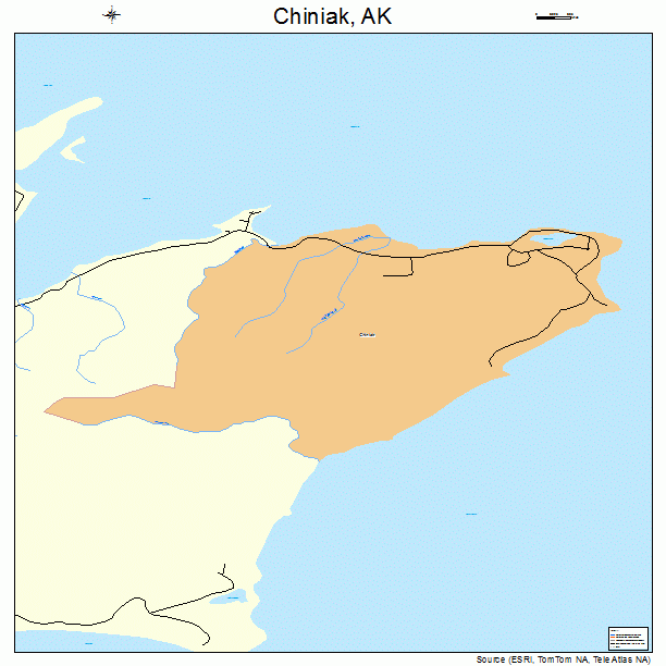 Chiniak, AK street map
