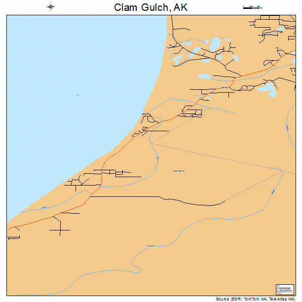 Clam Gulch, AK street map