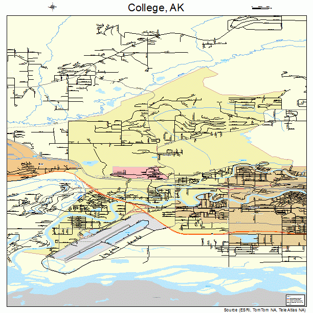 College, AK street map