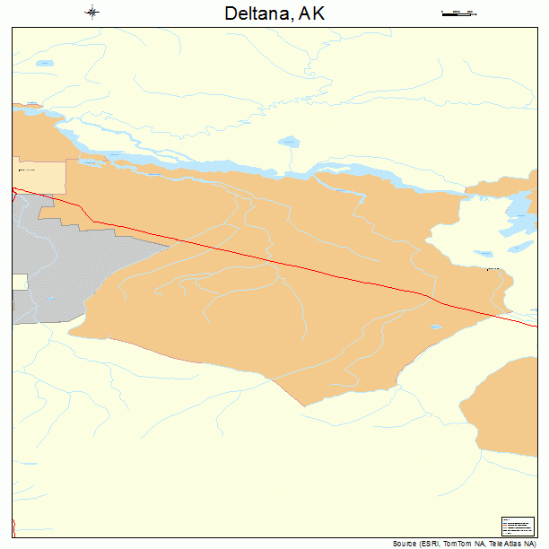 Deltana, AK street map