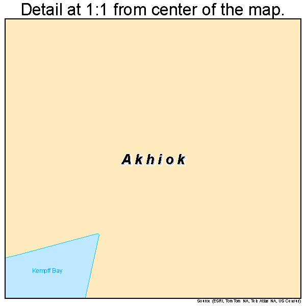 Akhiok, Alaska road map detail