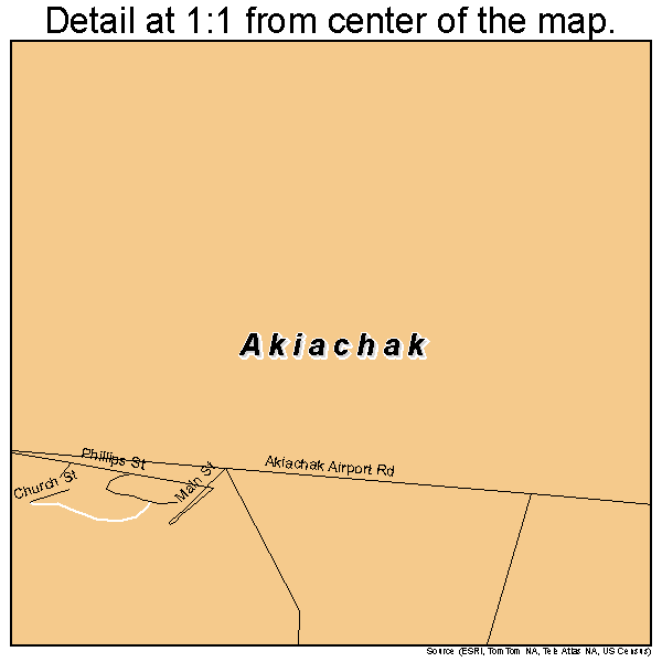Akiachak, Alaska road map detail