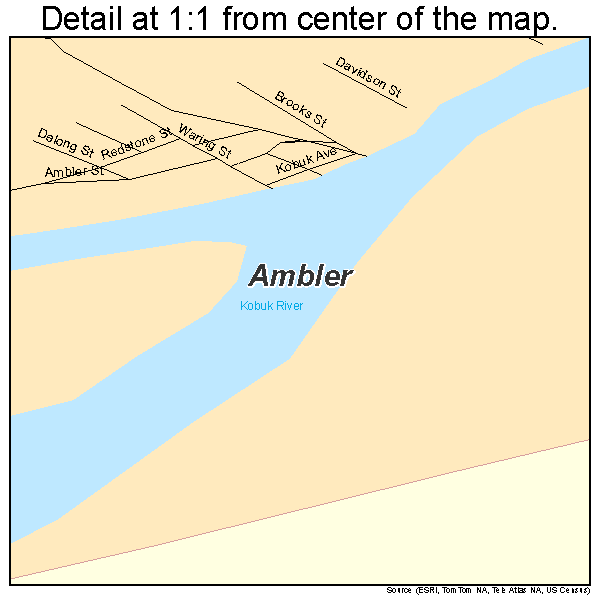 Ambler, Alaska road map detail