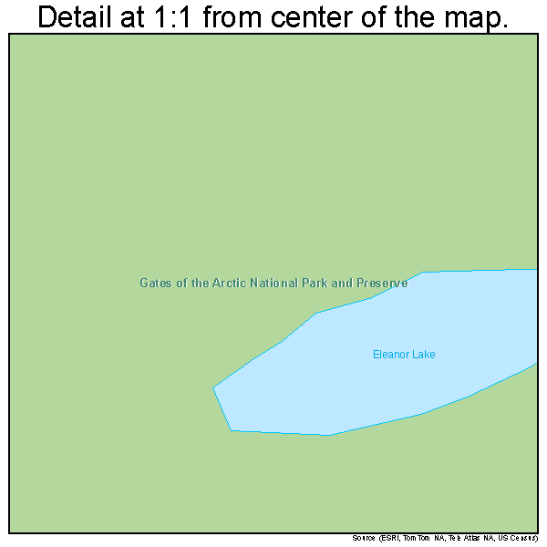 Anaktuvuk Pass, Alaska road map detail