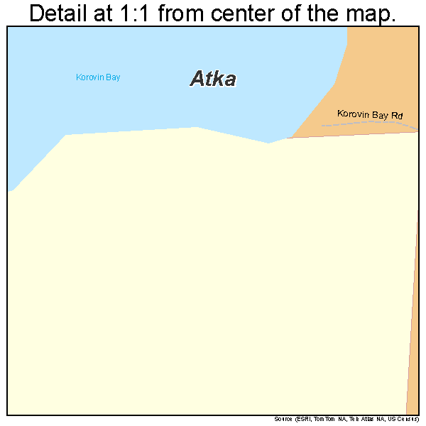 Atka, Alaska road map detail