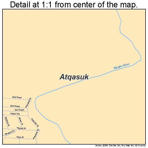 Atqasuk, Alaska road map detail