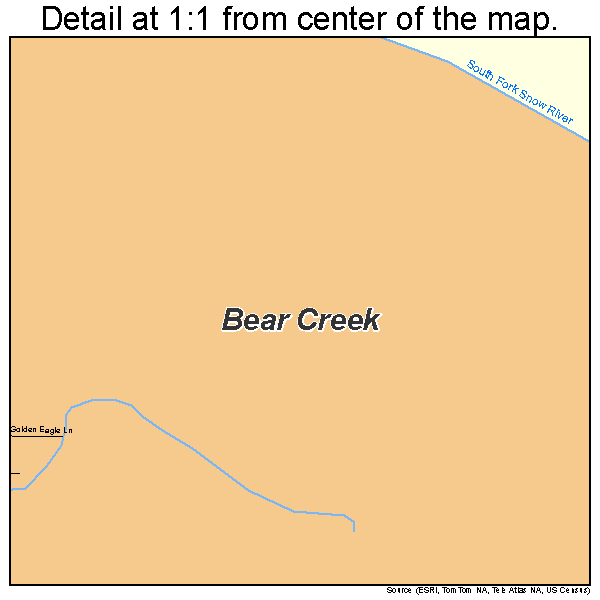 Bear Creek, Alaska road map detail