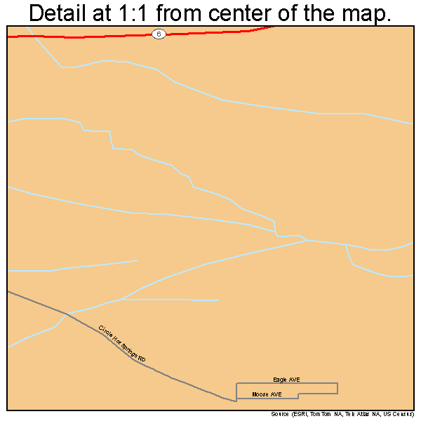 Central, Alaska road map detail