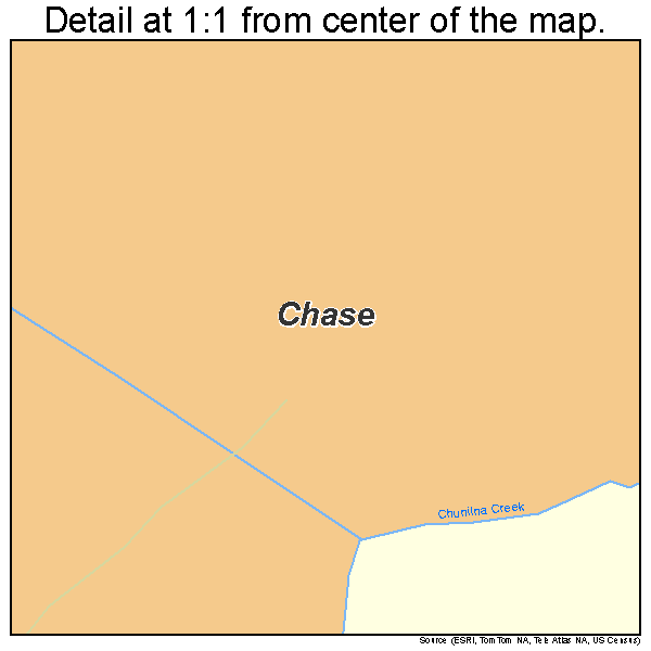 Chase, Alaska road map detail