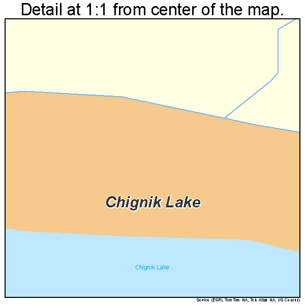 Chignik Lake, Alaska road map detail