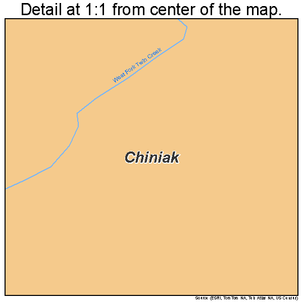 Chiniak, Alaska road map detail