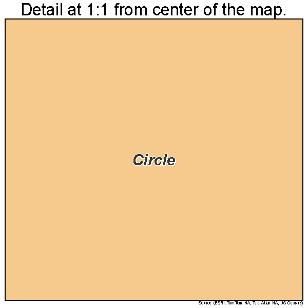 Circle, Alaska road map detail