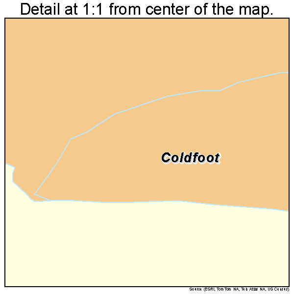 Coldfoot, Alaska road map detail