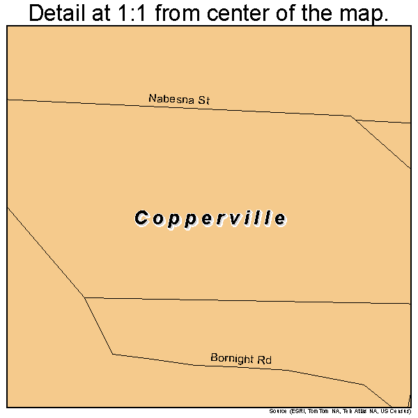 Copperville, Alaska road map detail