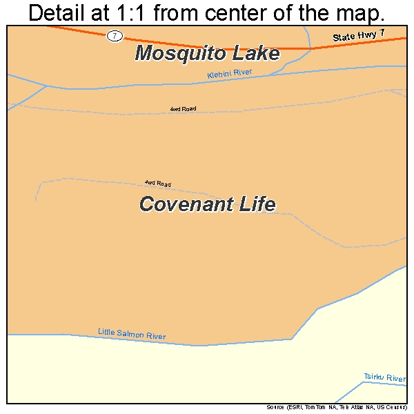 Covenant Life, Alaska road map detail