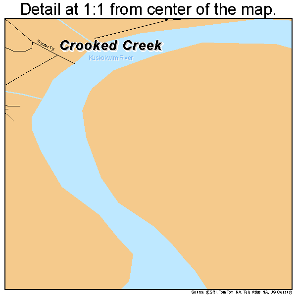 Crooked Creek, Alaska road map detail