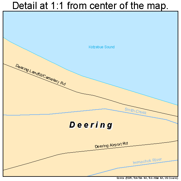 Deering, Alaska road map detail