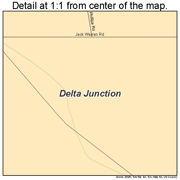 Delta Junction, Alaska road map detail