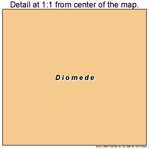 Diomede, Alaska road map detail