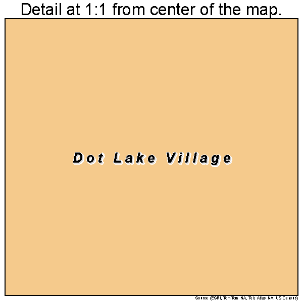 Dot Lake Village, Alaska road map detail