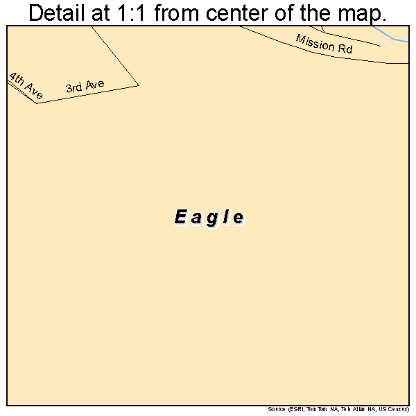 Eagle, Alaska road map detail