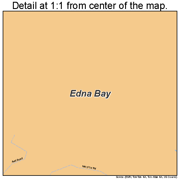 Edna Bay, Alaska road map detail