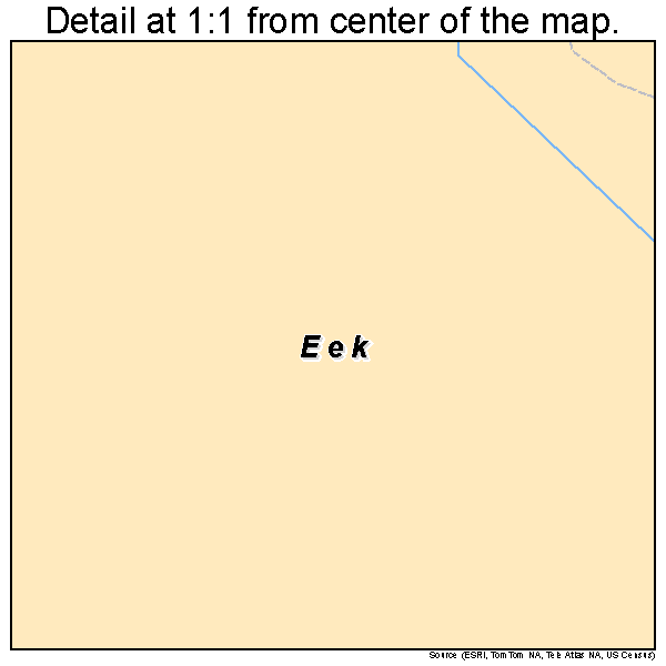 Eek, Alaska road map detail