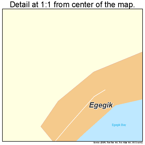 Egegik, Alaska road map detail