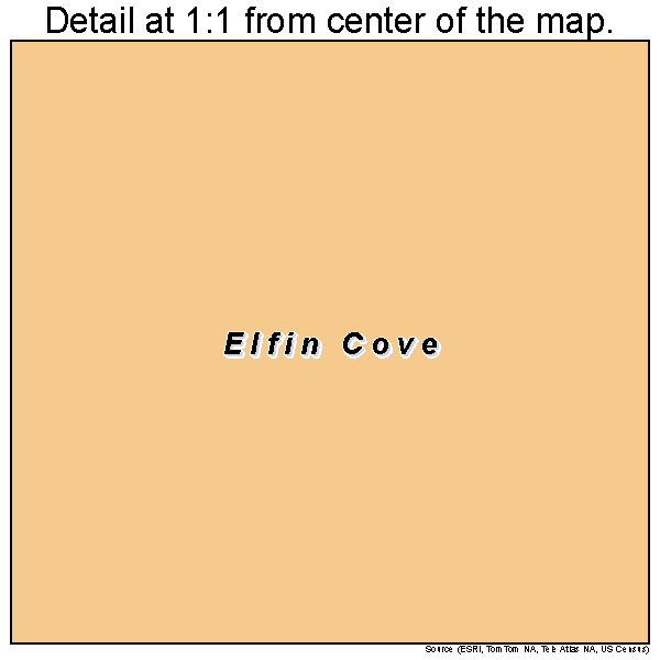 Elfin Cove, Alaska road map detail