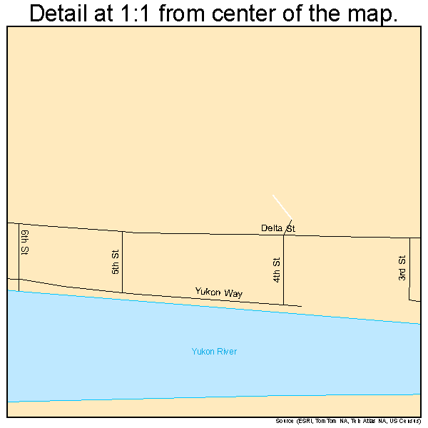 Emmonak, Alaska road map detail