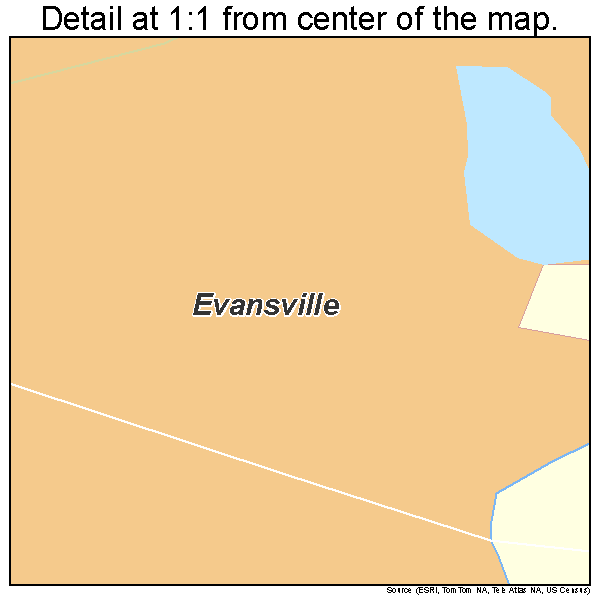 Evansville, Alaska road map detail