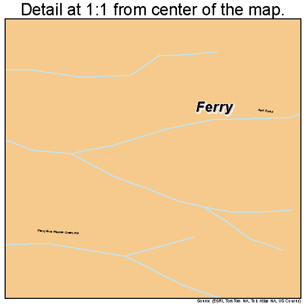 Ferry, Alaska road map detail