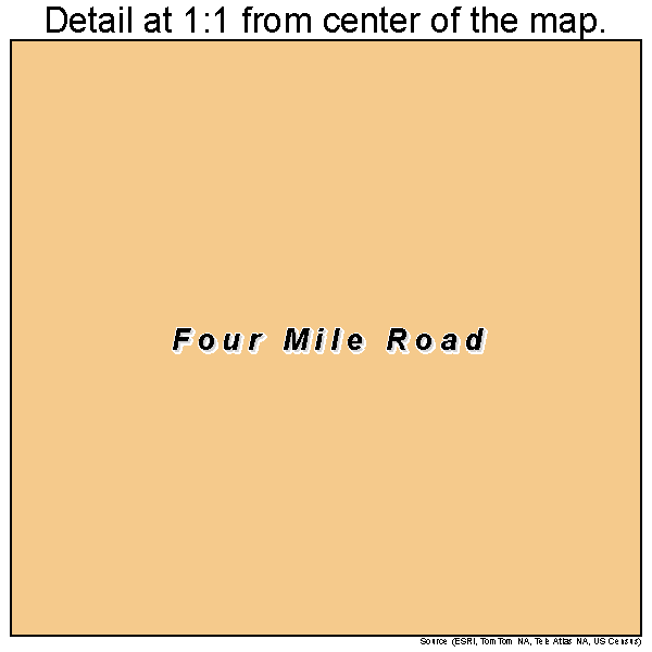 Four Mile Road, Alaska road map detail